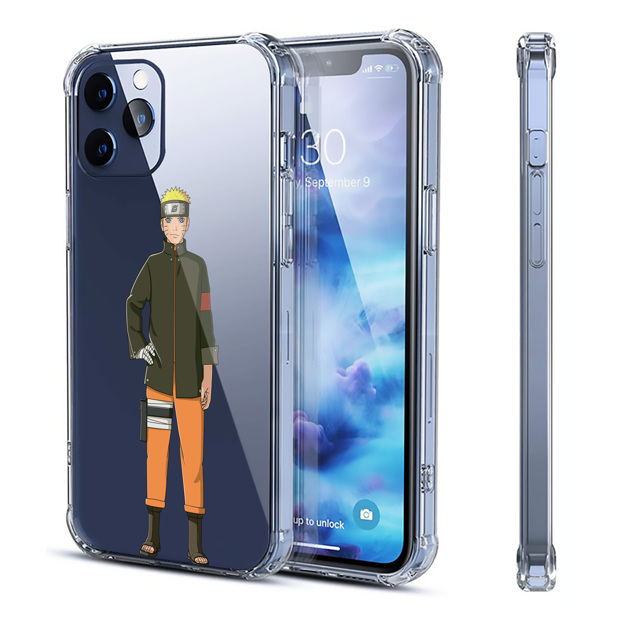 （画像用） NARUTO -ナルト- うずまき ナルト Uzumaki Naruto 【iPhone 12シリーズ対応】透明スマホケース（クリアソフトケース）